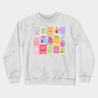 bar cart aesthetic collage Crewneck Sweatshirt